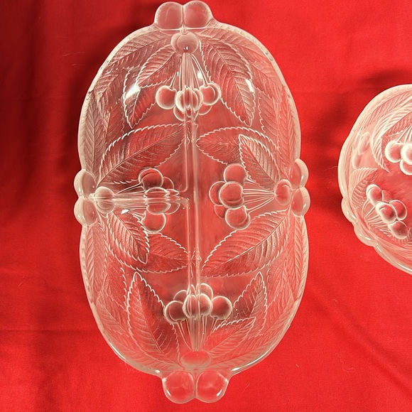 MIKASA BOUNTIFUL- Crystal Divided Relish Dish and bowl - Picture 2 of 7